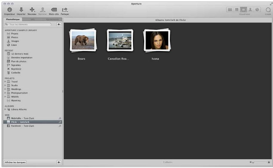 APPLE APERTURE 3.3 - Pour afficher un album Flickr ou Facebook dans Aperture - 1