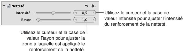 APPLE APERTURE 3.3 - Pour augmenter la netteté d'une image à l'aide des commandes Netteté - 1