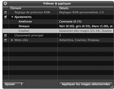 APPLE APERTURE 3.3 - Pour prélever les ajustements d'une image et les appliquer à un groupe d'images - 4