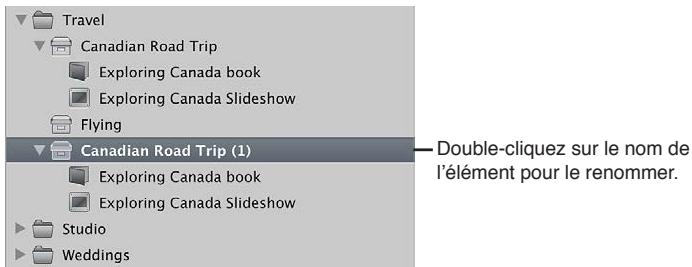 APPLE APERTURE 3.3 - Pour dupliquer la structure d'un projet - 1