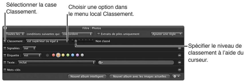 APPLE APERTURE 3.3 - Pour rechercher des photos en fonction de leur classement - 1