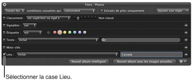 APPLE APERTURE 3.3 - Pour rechercher des photos par emplacement - 1