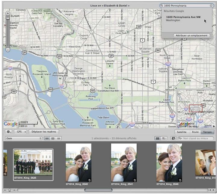 APPLE APERTURE 3.3 - Vue d'ensemble de la fonctionnalité Lieux - 3