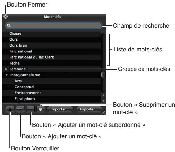 APPLE APERTURE 3.3 - Vue d'ensemble des mots-clés - 2