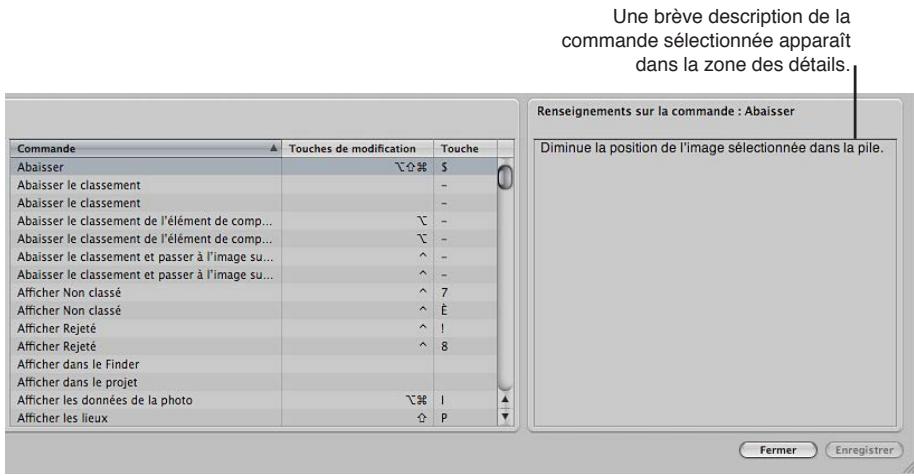APPLE APERTURE 3.3 - Affichage de détails sur les touches et les commandes - 2