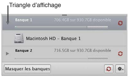 APPLE APERTURE 3.3 - Pour afficher le disque dur affecté à une banque - 1
