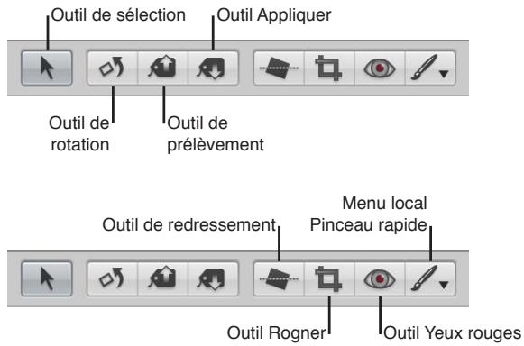 APPLE APERTURE 3.3 - Utilisation des outils d'ajustement disponibles dans la bande d'outils - 1