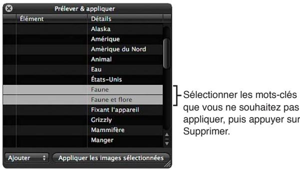 APPLE APERTURE 3.3 - Pour appliquer une sélection réduite de mots-clés sur une photo - 2
