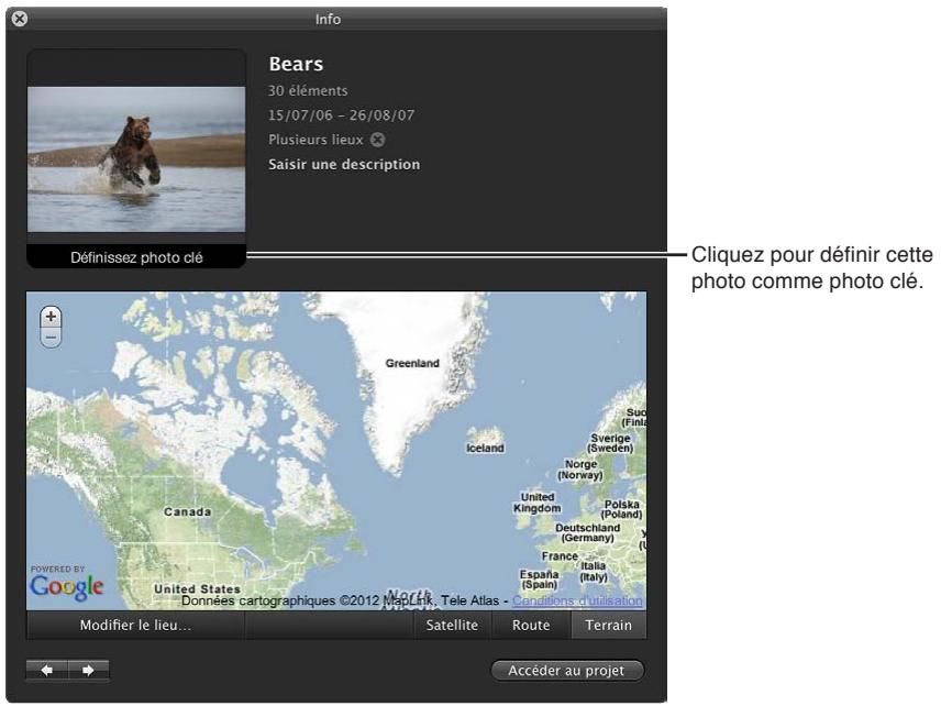 APPLE APERTURE 3.3 - Pour définir la photo clé d'un projet - 1