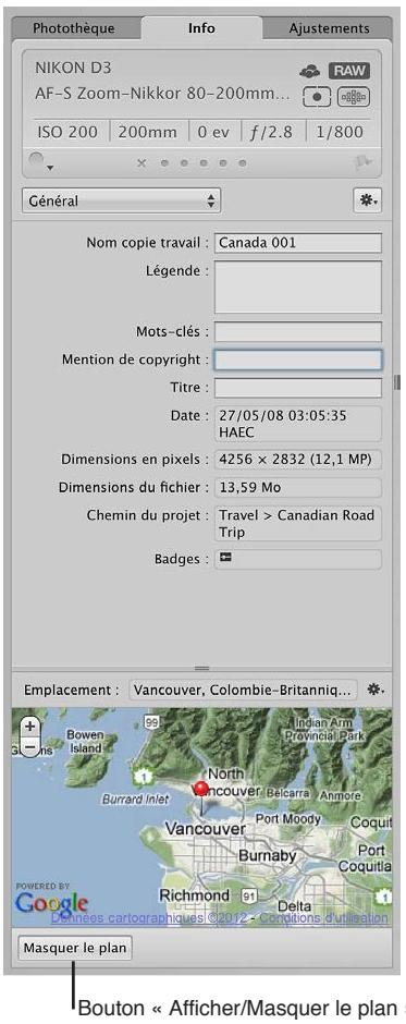 APPLE APERTURE 3.3 - Vue d'ensemble de la fonctionnalité Lieux - 4