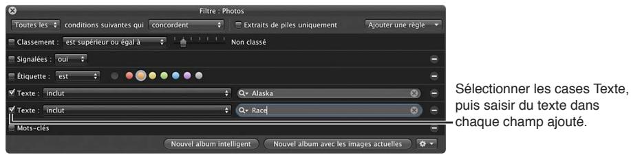 APPLE APERTURE 3.3 - Pour rechercher des photos en fonction de plusieurs éléments de texte - 2