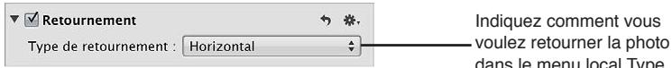 APPLE APERTURE 3.3 - Pour retourner la composition d'une image - 1
