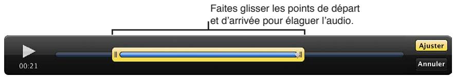 APPLE APERTURE 3.3 - Pour modifier la longueur d'un clip audio - 2