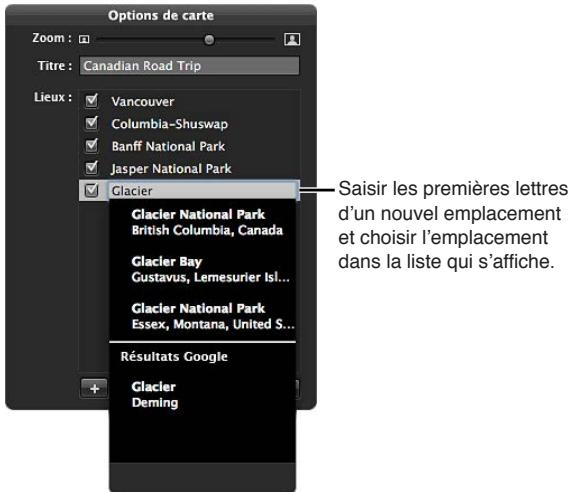 APPLE APERTURE 3.3 - Pour ajouter un emplacement sur la carte - 2