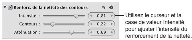 APPLE APERTURE 3.3 - Pour renforcer la netteté d'une image à l'aide des commandes « Renforcement de la netteté des contours » - 1