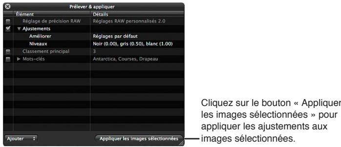 APPLE APERTURE 3.3 - Pour prélever les ajustements d'une image et les appliquer à un groupe d'images - 5