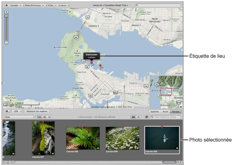 APPLE APERTURE 3.3 - Affichage des emplacements des photos - 3