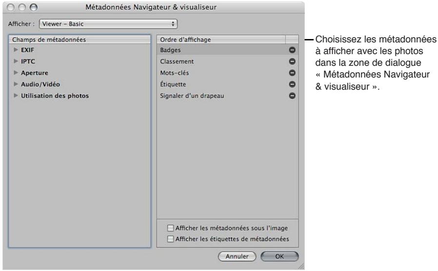 APPLE APERTURE 3.3 - Vue d'ensemble des incrustations de métadonnées - 2