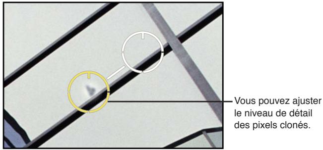 APPLE APERTURE 3.3 - Ajustement des détails à l'intérieur de la zone délimitée par les repères Retoucher et corriger - 1