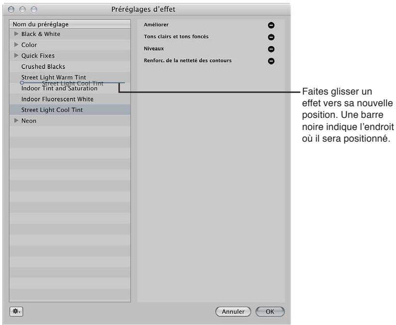APPLE APERTURE 3.3 - Pour modifier l'ordre des effets - 1