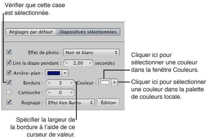 APPLE APERTURE 3.3 - Ajout de bordures d'images à certaines diapositives - 1