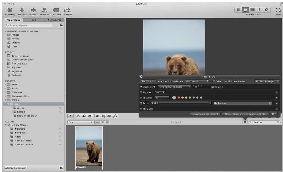 APPLE APERTURE 3.3 - À propos de la palette de filtre - 2