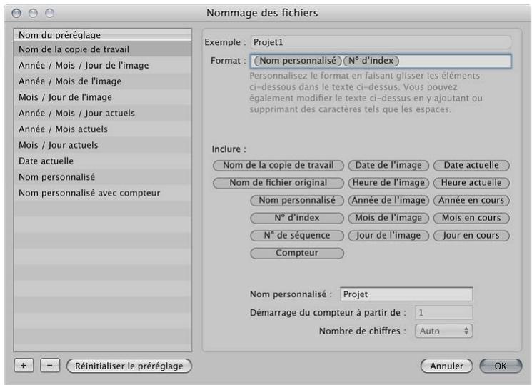 APPLE APERTURE 3.3 - Pour créer un format de nom de dossier personnalisé - 1