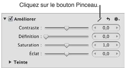APPLE APERTURE 3.3 - Pour modifier les coups de pinceau d'un ajustement - 1