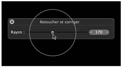 APPLE APERTURE 3.3 - Ajustement de la taille des repères Retoucher et corriger - 1