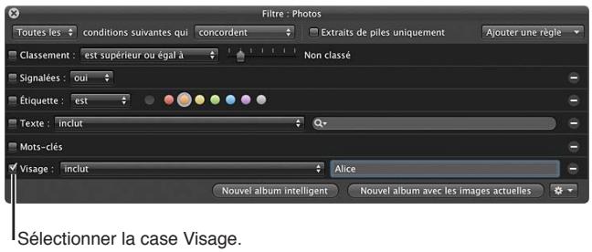 APPLE APERTURE 3.3 - Pour rechercher des photos en fonction des informations sur les visages - 1