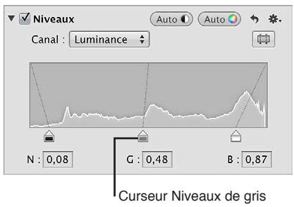 APPLE APERTURE 3.3 - Pour ajuster les niveaux des tons intermédiaires d'une image - 3