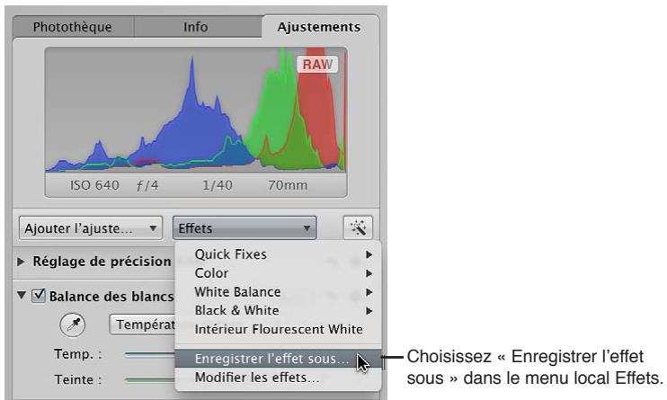 APPLE APERTURE 3.3 - Pour créer un effet - 1