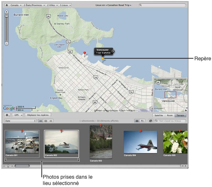 APPLE APERTURE 3.3 - Sélectionnez un repère rouge. - 1