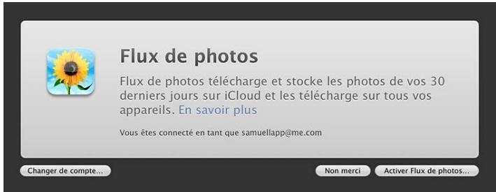 APPLE APERTURE 3.3 - Pour configurer un compte iCloud - 1
