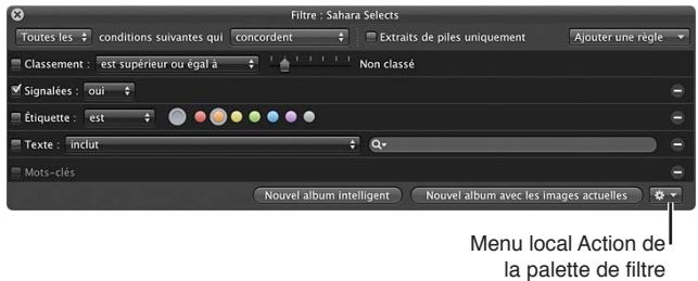 APPLE APERTURE 3.3 - Pour enregistrer les résultats de votre recherche dans un album - 1