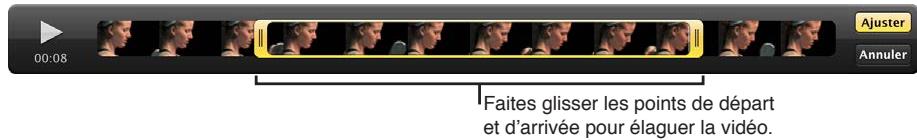 APPLE APERTURE 3.3 - Pour modifier la longueur d'un clip vidéo - 2