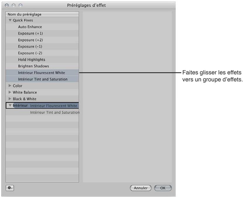 APPLE APERTURE 3.3 - Pour créer un groupe d'effets - 1
