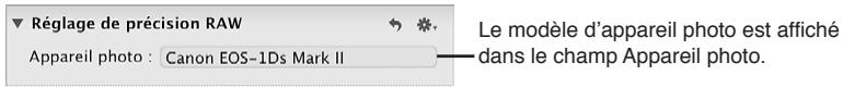 APPLE APERTURE 3.3 - Réglage par défaut de l'appareil photo - 1