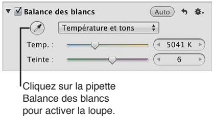 APPLE APERTURE 3.3 - Pour ajuster automatiquement la balance des blancs d'une image à l'aide de la pipette Balance des blancs - 2