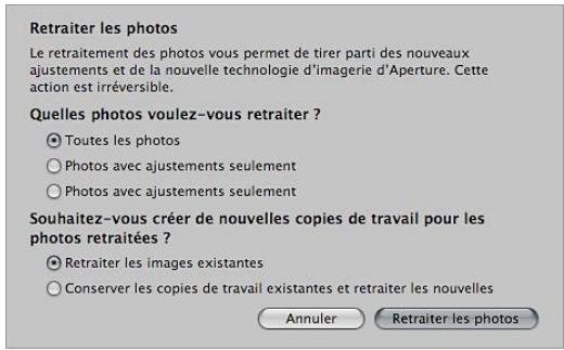 APPLE APERTURE 3.3 - Pour retraiter toutes les photos de la photothèque - 2