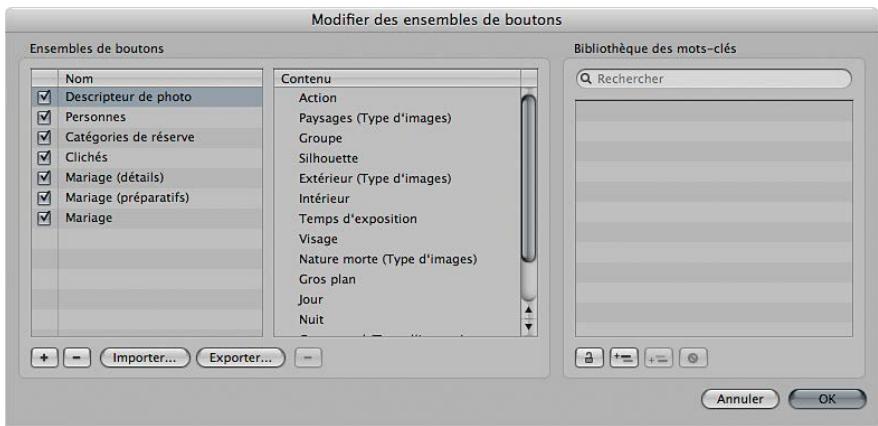 APPLE APERTURE 3.3 - Création d'un groupe de mots-clés prédéfinis - 2