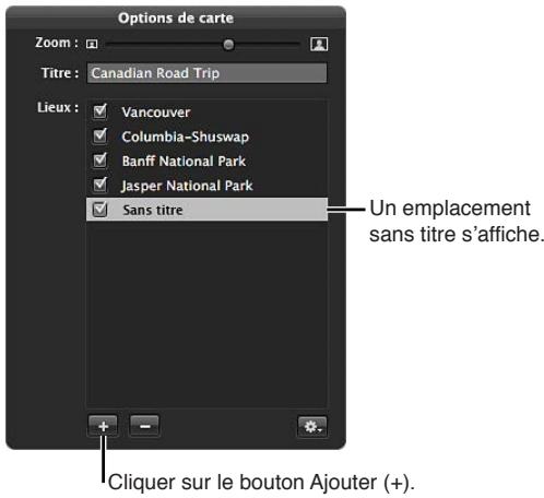APPLE APERTURE 3.3 - Pour ajouter un emplacement sur la carte - 1
