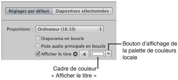 APPLE APERTURE 3.3 - Pour appliquer un titre au début du diaporama - 1