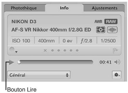 APPLE APERTURE 3.3 - Pour écouter une pièce jointe audio - 2