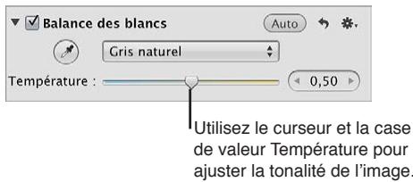 APPLE APERTURE 3.3 - Pour ajuster manuellement la température de couleur d'une image - 2