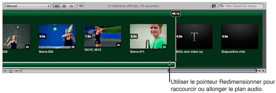 APPLE APERTURE 3.3 - Utilisation des clips audio insérés sur la piste audio secondaire - 1