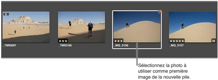 APPLE APERTURE 3.3 - Pour scinder une pile - 1