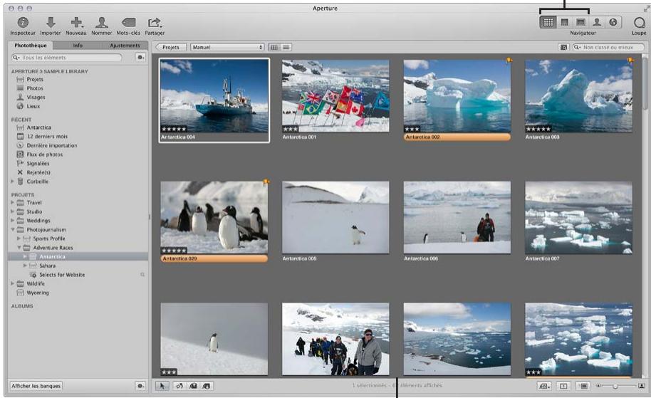 APPLE APERTURE 3.3 - Affichage de photos dans le navigateur et dans le visualiseur - 1
