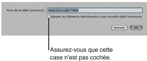 APPLE APERTURE 3.3 - Pour créer un nouvel album de type table lumineuse vide - 2