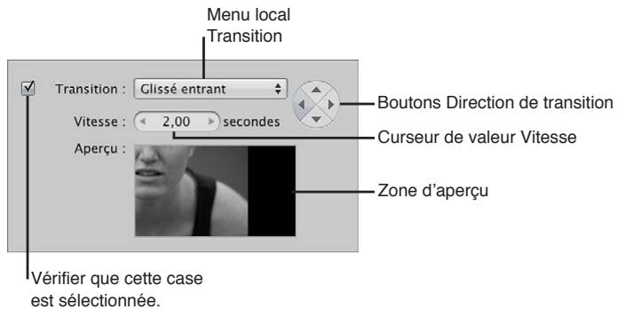 APPLE APERTURE 3.3 - Pour ajouter une seule transition entre deux diapositives - 1